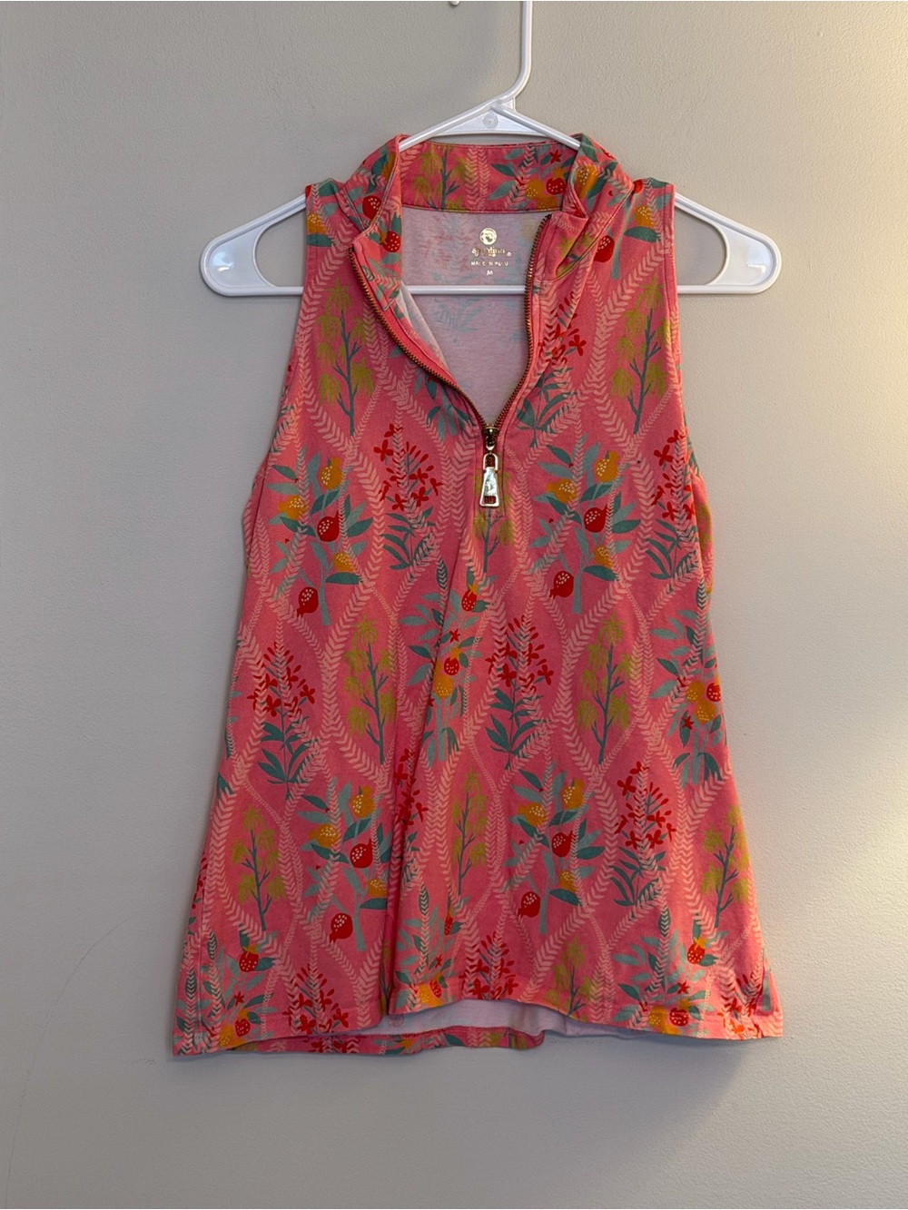 Spartina 449 Tank Top with Golden Zipper size M